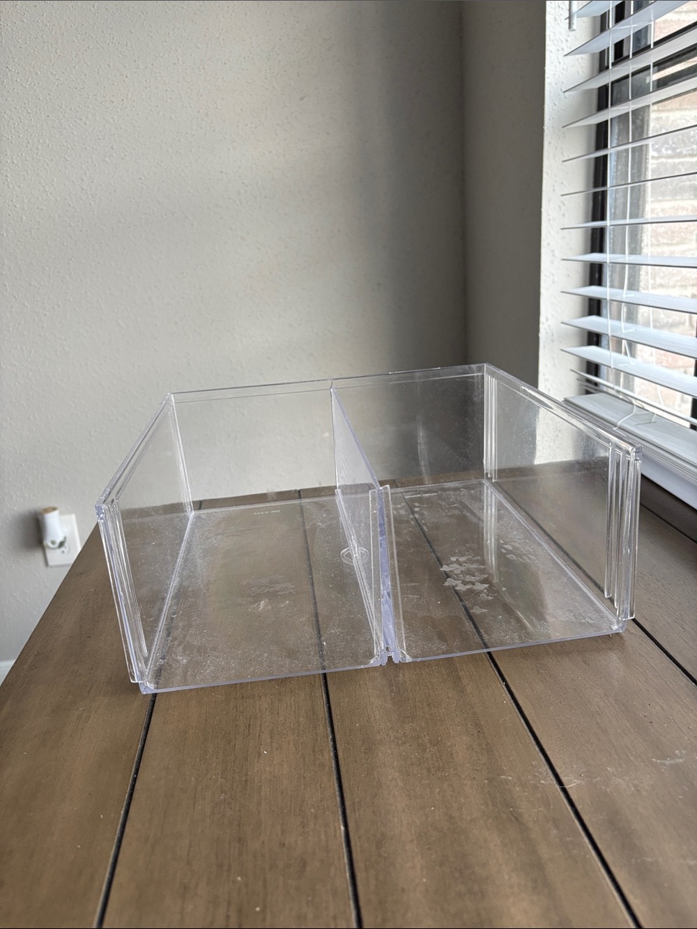 Clear Acrylic Dual Shoe Storage Bin Organizer - Stackable